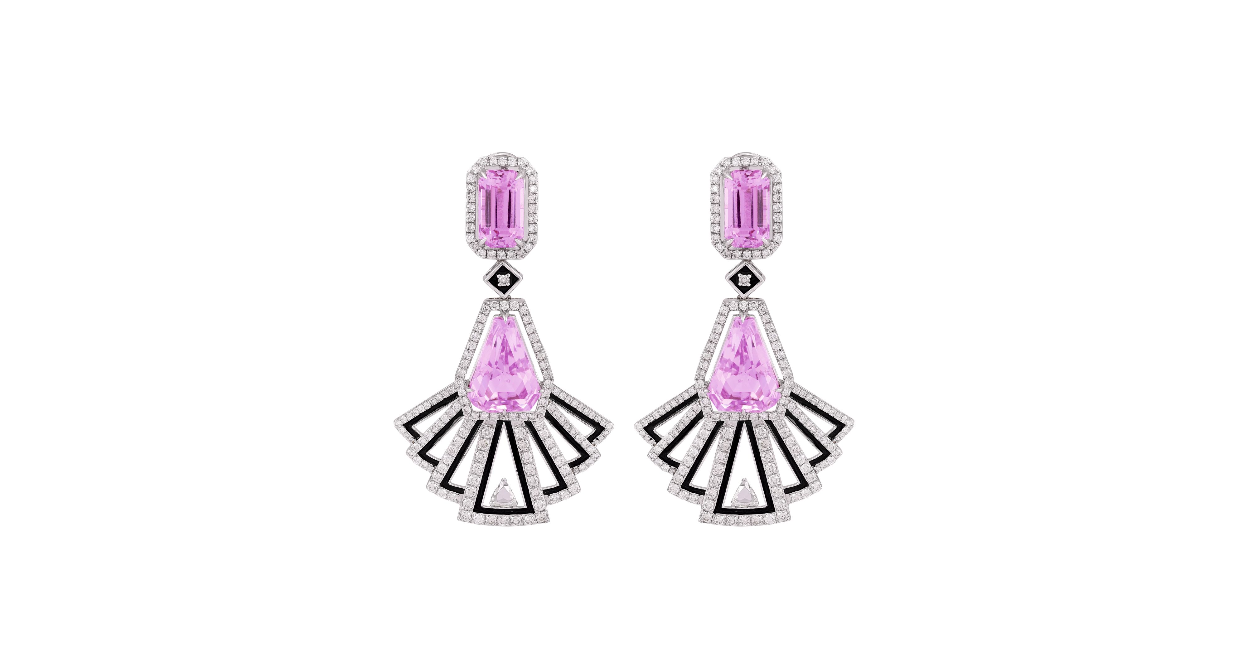 kunzite earrings Contemprory earrings
